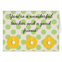 Retiring Teacher "Wonderful Friend" Card