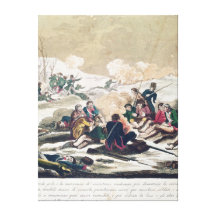 Retreat from Moscow, engraved by J. Hassell Canvas Prints
