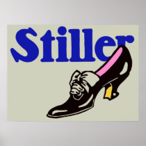 Retro 1908 German ladies shoes ad Print