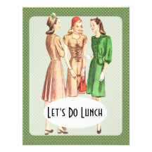 Retro 1940s Luncheon V1 Personalized Announcement