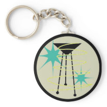 Retro 1950 Black Lamp Keychain