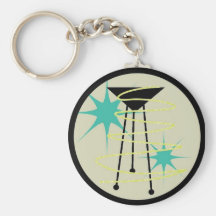 Retro 1950 Black Lamp Keychain