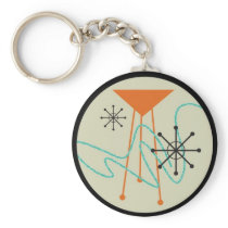 Retro 1950 Orange Lamp Keychain