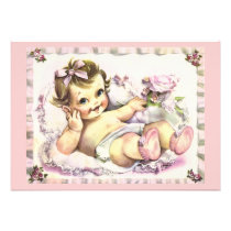 Retro 1950s Baby Shower invitations