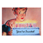 Retro 1950s Birthday Personalized Invite