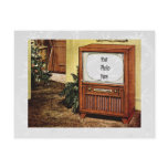 Retro 1950s Christmas TV postcards
