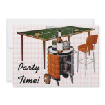 Retro 1950s Fun and Games Birthday invitations