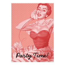 Retro 1950s Party invitations
