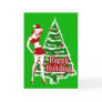 Retro 1950's Pin up girl Santa holiday card