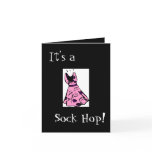 Retro 1950s Sock Hop Invitation Greeting Card