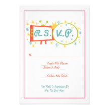 Retro 1950's Themed Response Card Personalised Invites