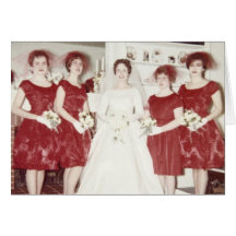 Retro 1960s Wedding Card