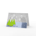 Retro 3 Trees & Ornament -Merry Christmas cards