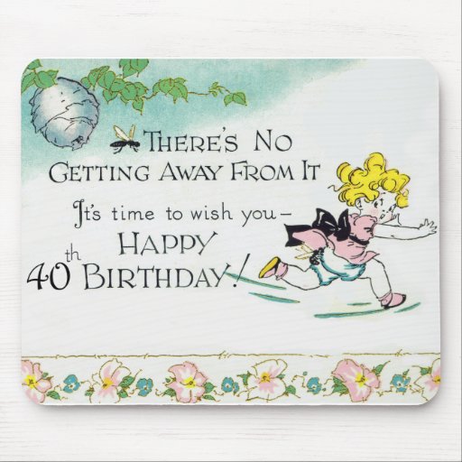 Retro 40th Birthday Mouse Pads