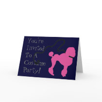 Retro 50's Felt Pink Poodle & Leash Card