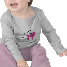Retro 50's Felt Pink Poodle & Leash Shirts