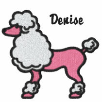 Retro 50's Poodle - Customisable Embroidered Shirt