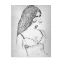 Retro 70's Fashion Model Post Cards