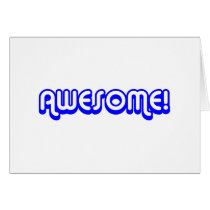 Retro 80s Awesome! Blue Cards