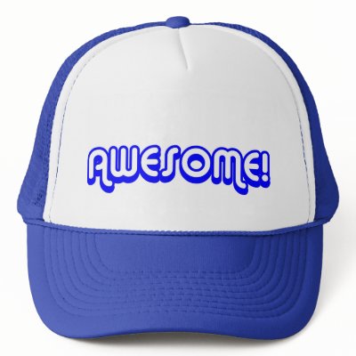 Retro 80s Awesome! Blue Hats by angela65