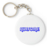 Retro 80s Awesome! Blue keychains