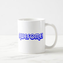 Retro 80s Awesome! Blue Mugs