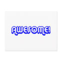 Retro 80s Awesome! Blue postcards