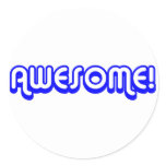 Retro 80s Awesome! Blue stickers