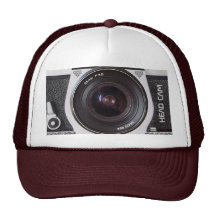 Retro 80s Camera Head Cam Effect On A Hat