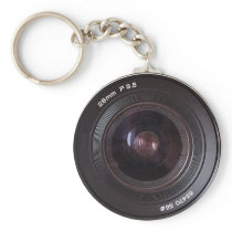 Retro 80s Camera Lens On A Keyring