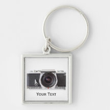 Retro 80s Camera On Laptop Luggage Keychain