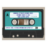 Retro 80s Cassette Mixtape Personalised Personalized Invitations