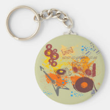 Retro 80's Music Keychain