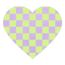retro 80's neon yellow green and purple chequered sticker