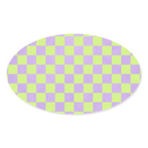 retro 80's neon yellow green and purple chequered stickers