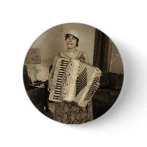Retro Accordion Girl Pinback Buttons