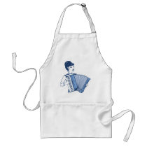 Retro Accordion Lady Apron