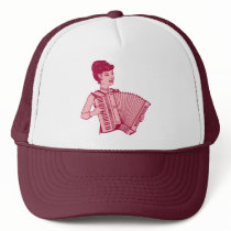 Retro Accordion Lady Trucker Hats