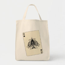 Retro Ace of Spades Canvas Bag