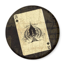 Retro Ace of Spades Fridge Magnet