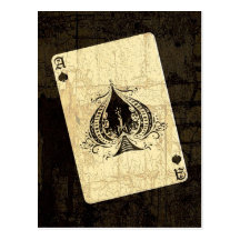 Retro Ace of Spades Postcards