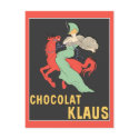 Retro ad Chocolat Klaus (red border) postcards