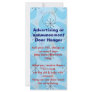 Retro Advertising DOOR HANGER promotion tags Rack Cards
