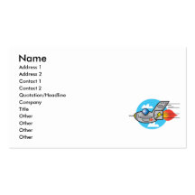 retro aeroplane jet business card