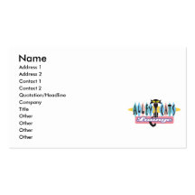 retro alley cats lounge sign business card templates