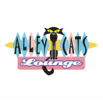 retro alley cats lounge sign cut out
