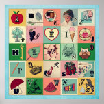 Retro Alphabet Poster posters