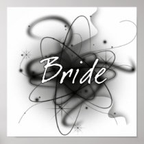 Retro Atomic Bride - Black & White