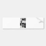 Retro audio cassette group b&w bumper sticker