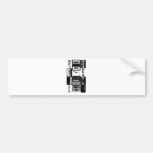 Retro audio cassette group b&w bumper sticker